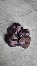 BROWN SATIN CAP