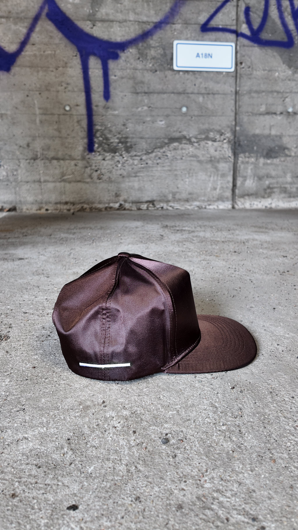 BROWN SATIN CAP