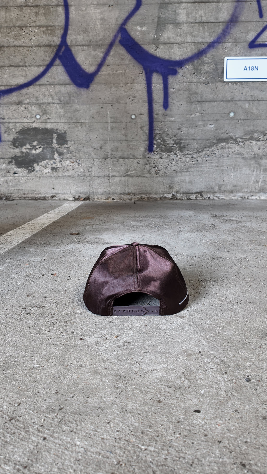 BROWN SATIN CAP