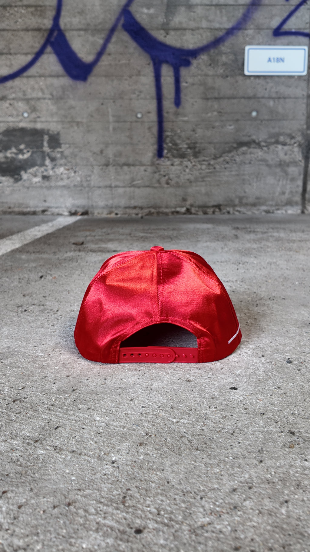 RED SATIN CAP