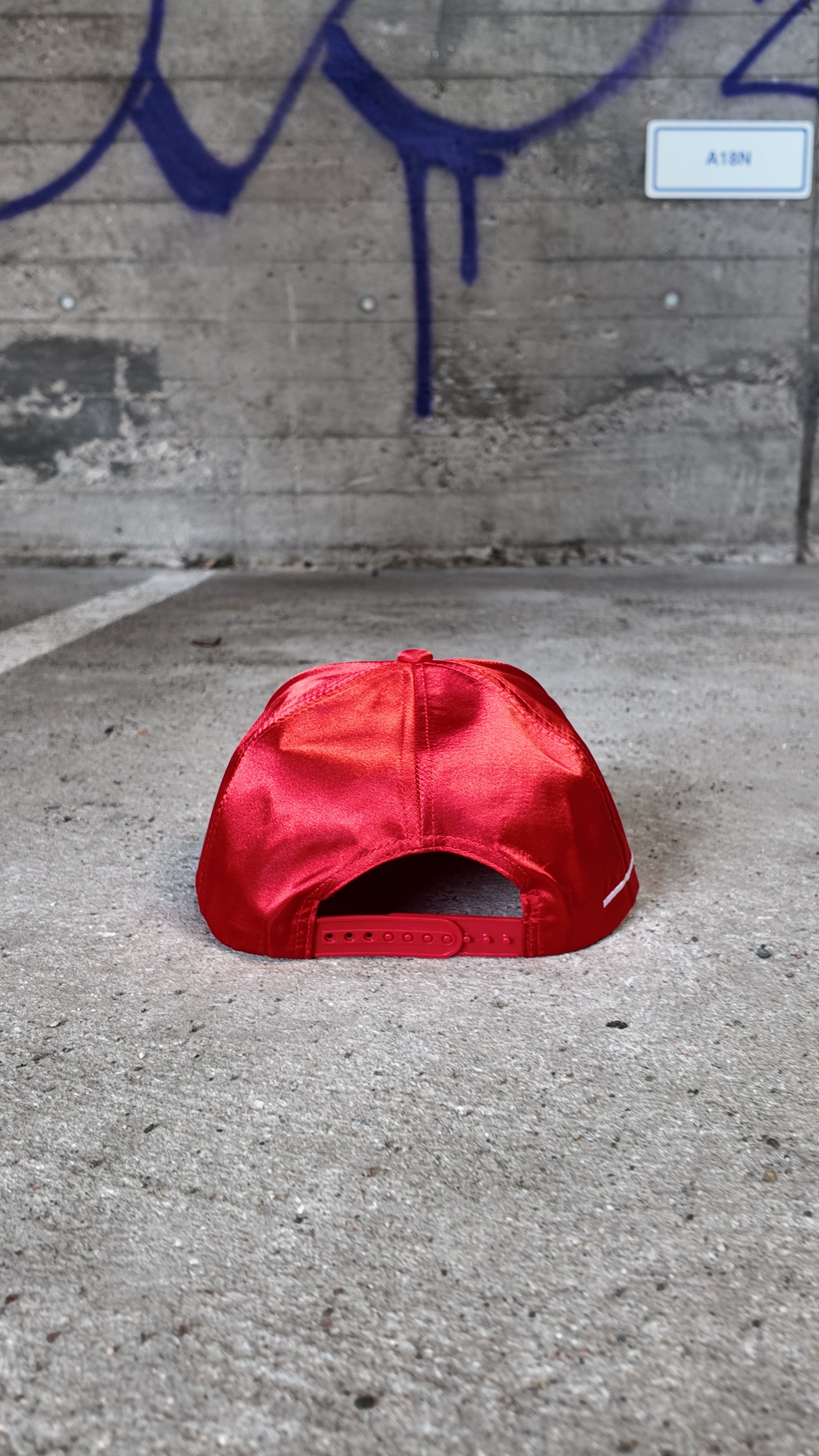 RED SATIN CAP
